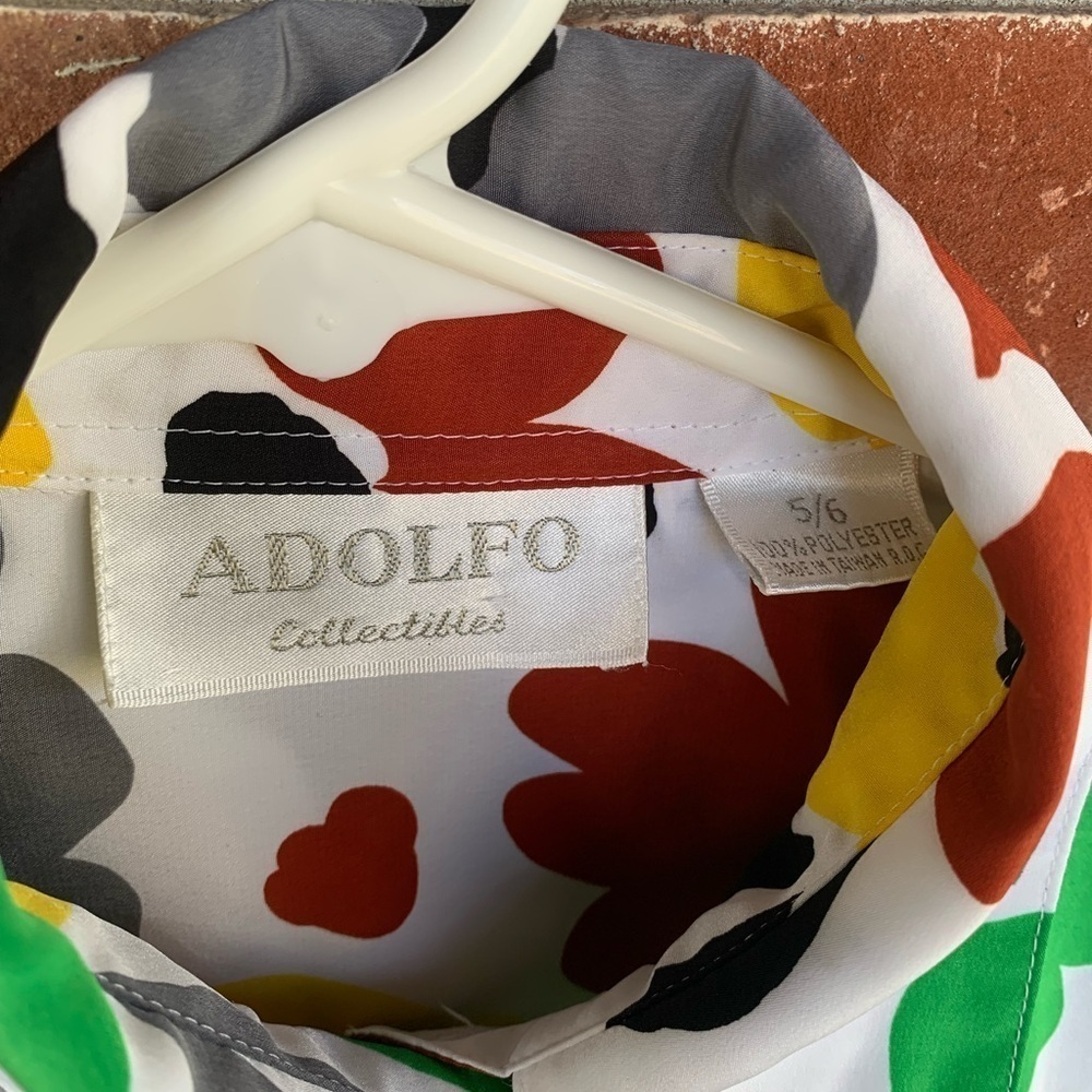 Vintage Adolfo Collectibles Multicolor Top 5/6 - Picture 2 of 4